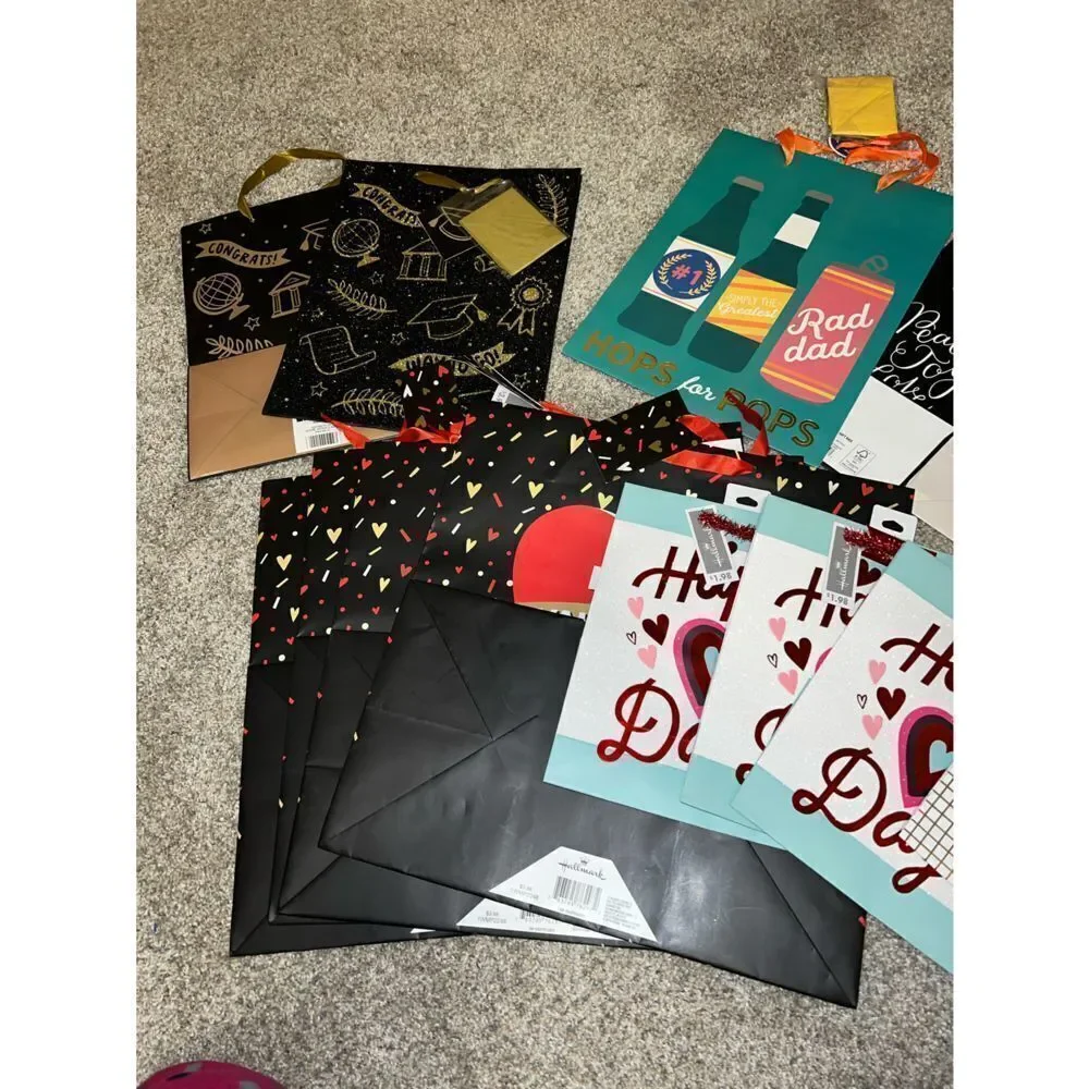 Assorted Gift Bags Set - 13 New with Tags for Various Occasions